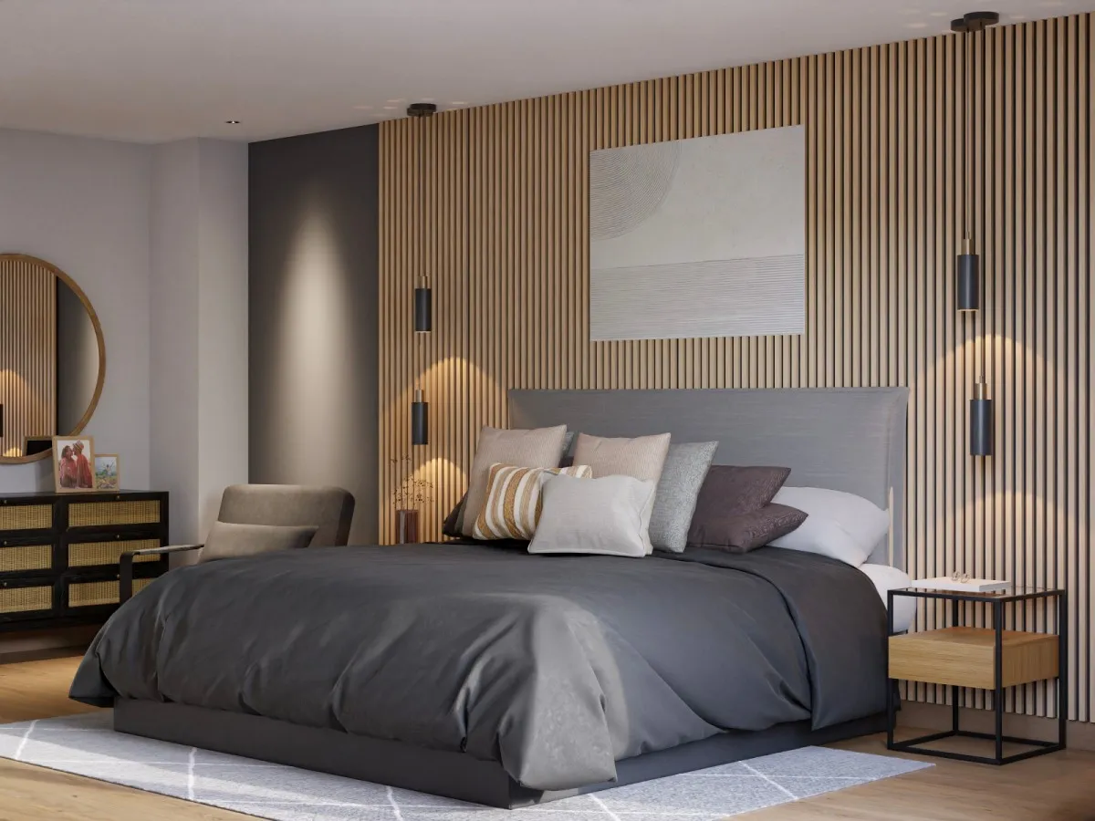 Zdjęcie Dormitorios blanco y negro: Dise&ntilde;a un espacio elegante y acogedor