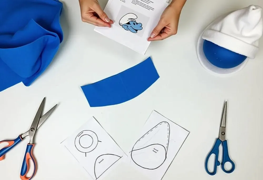jak zrobić czapkę smerfa diy