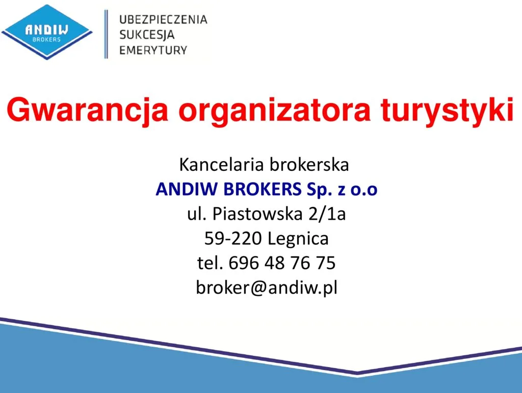 gwarancja ubezpieczeniowa biura podróży