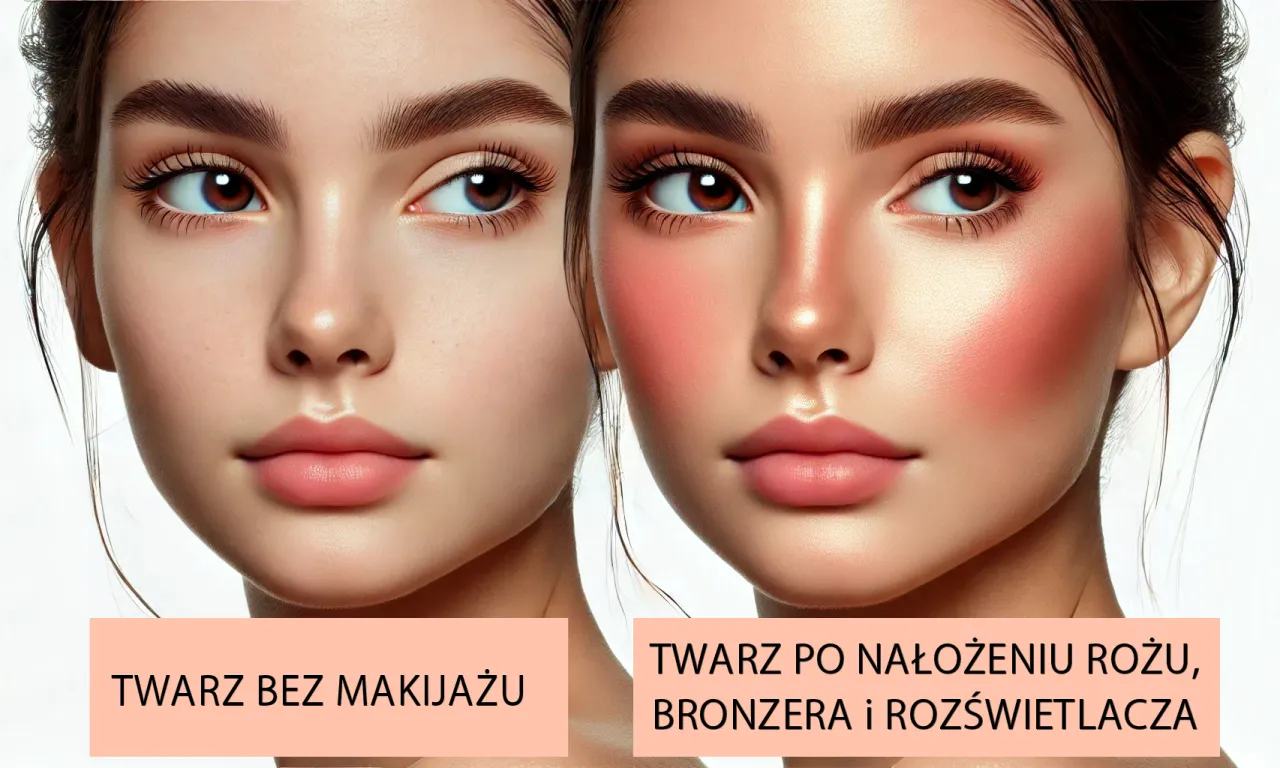 punkty aplikacji rozświetlacza na twarzy