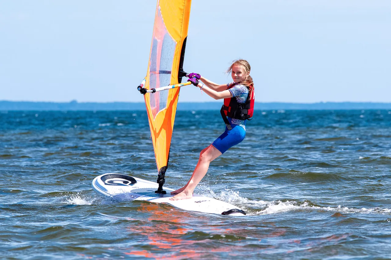 Płytka zatoka do nauki windsurfingu