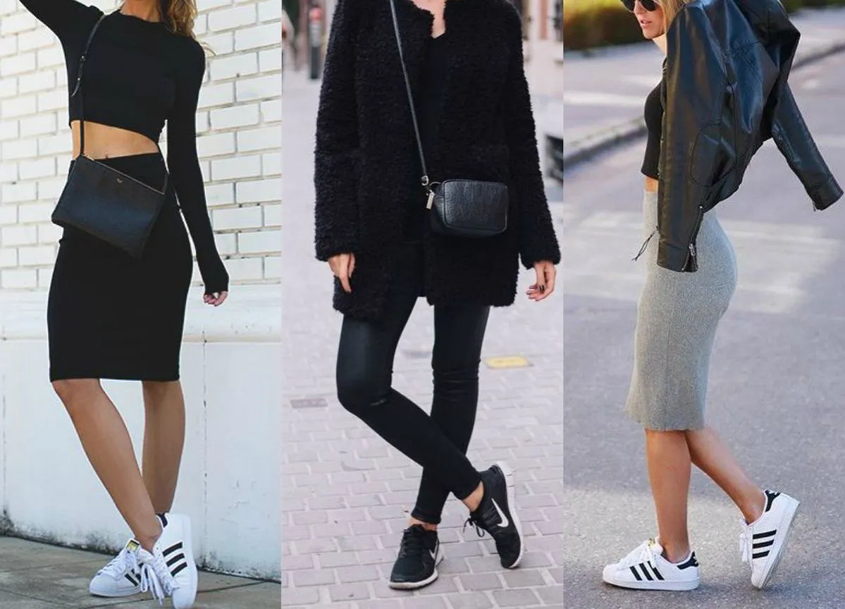 Zdjęcie Sportowe buty do sukienki: modne stylizacje, które zachwyca każdego