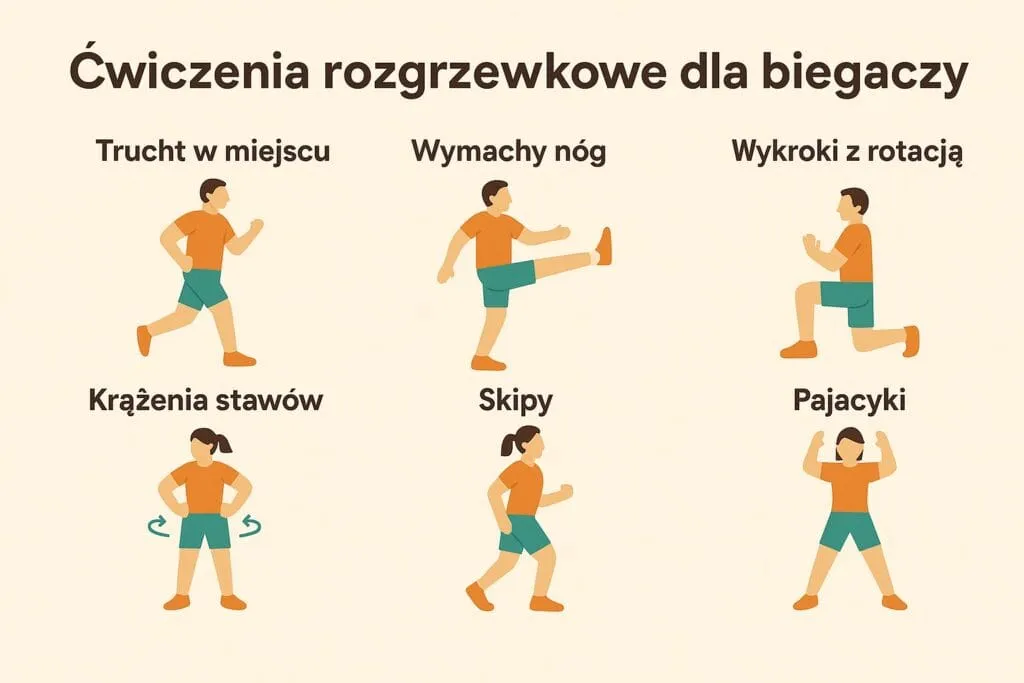biegacz rozgrzewka przygotowanie do treningu