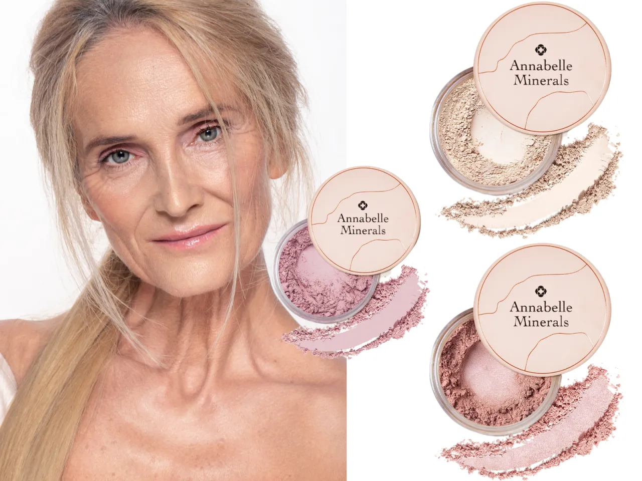 Kobieta z cerą dojrzałą nakładająca podkład