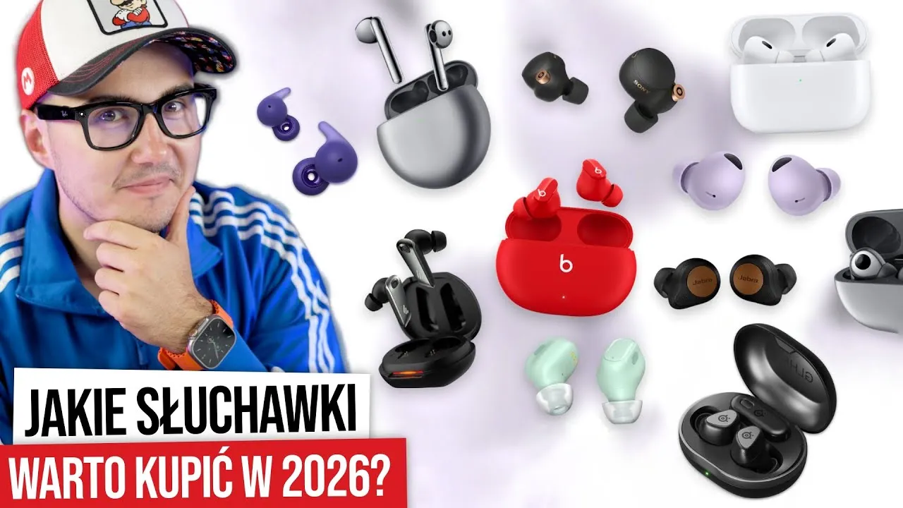 Polecane słuchawki bezprzewodowe 2026 (kolaż modeli premium, średniej i budżetowej półki)