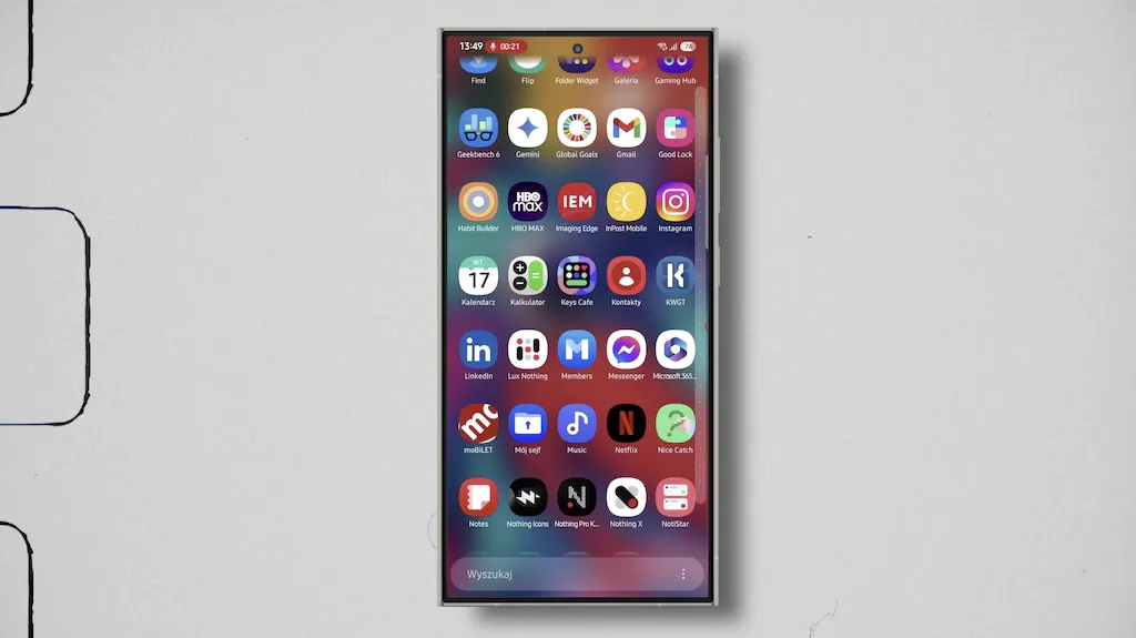 Stosy widżetów Samsung One UI