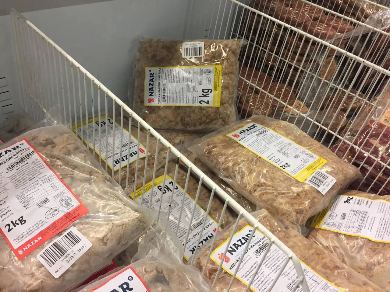 r&oacute;żne rodzaje mięsa do kebaba bele