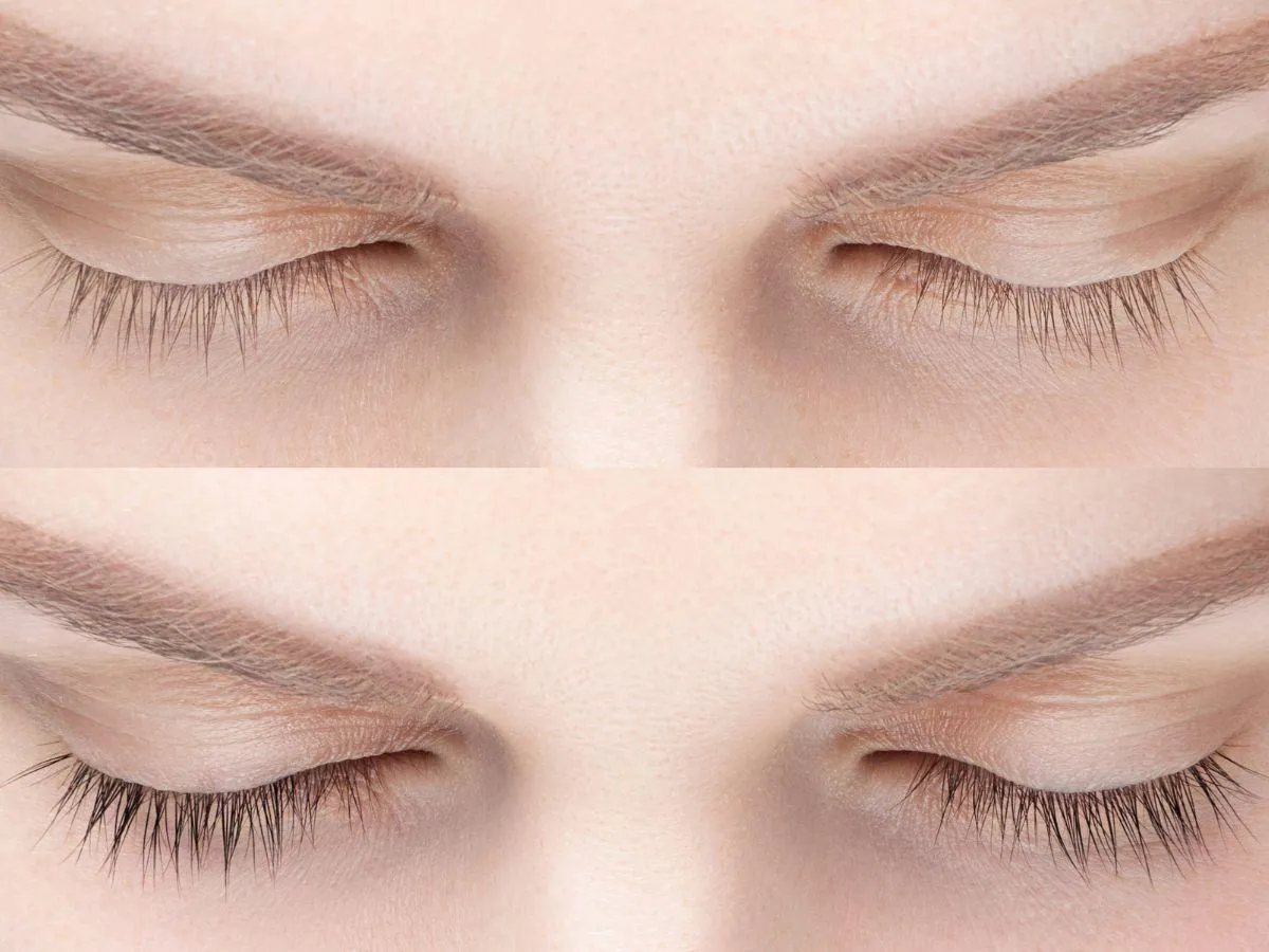 kobieta z pięknymi rzęsami po hennie