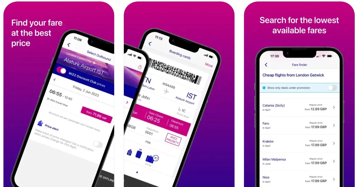 Wizz Air aplikacja mobilna odprawa