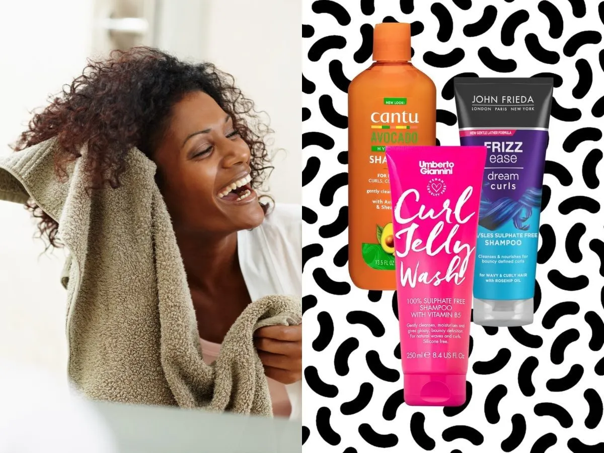 r&oacute;żne szampony do włos&oacute;w kręconych drogeryjne i profesjonalne