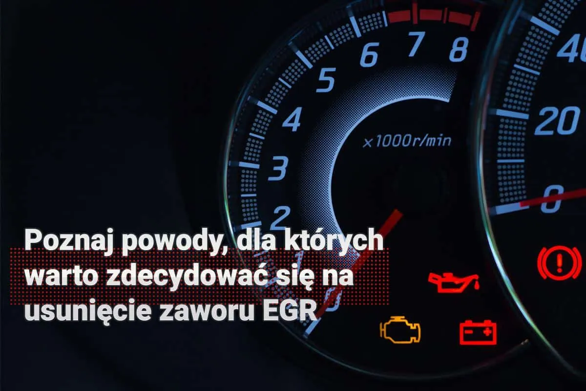 Deska rozdzielcza z kontrolkami, tekst o powodach, dla kt&oacute;rych warto rozważyć zaślepienie EGR.