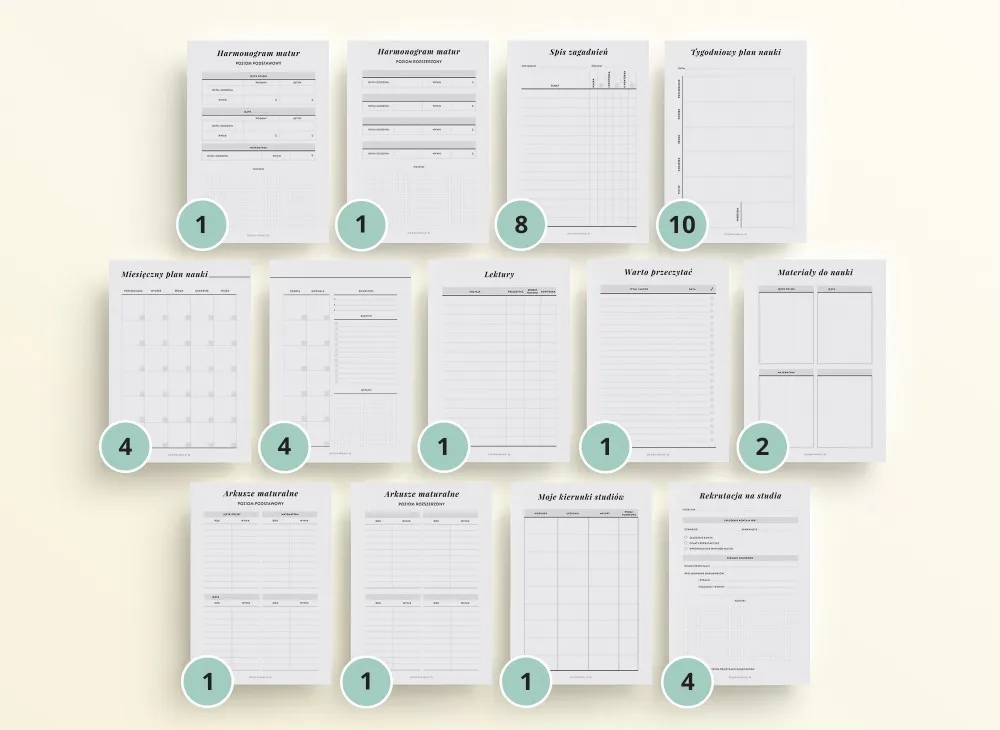 plan nauki matematyki matura harmonogram