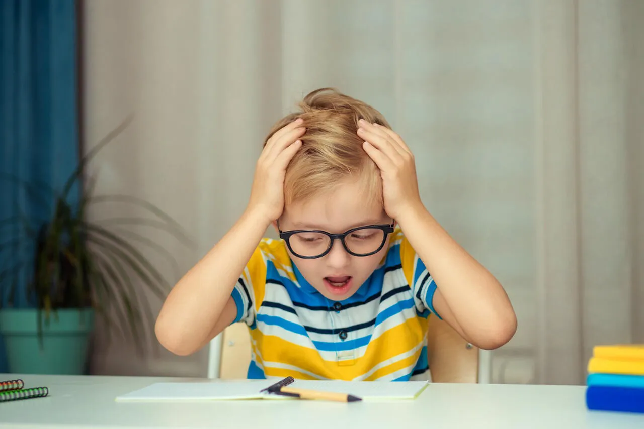 Dziecko z ADHD podczas ataku złości lub przebodźcowania