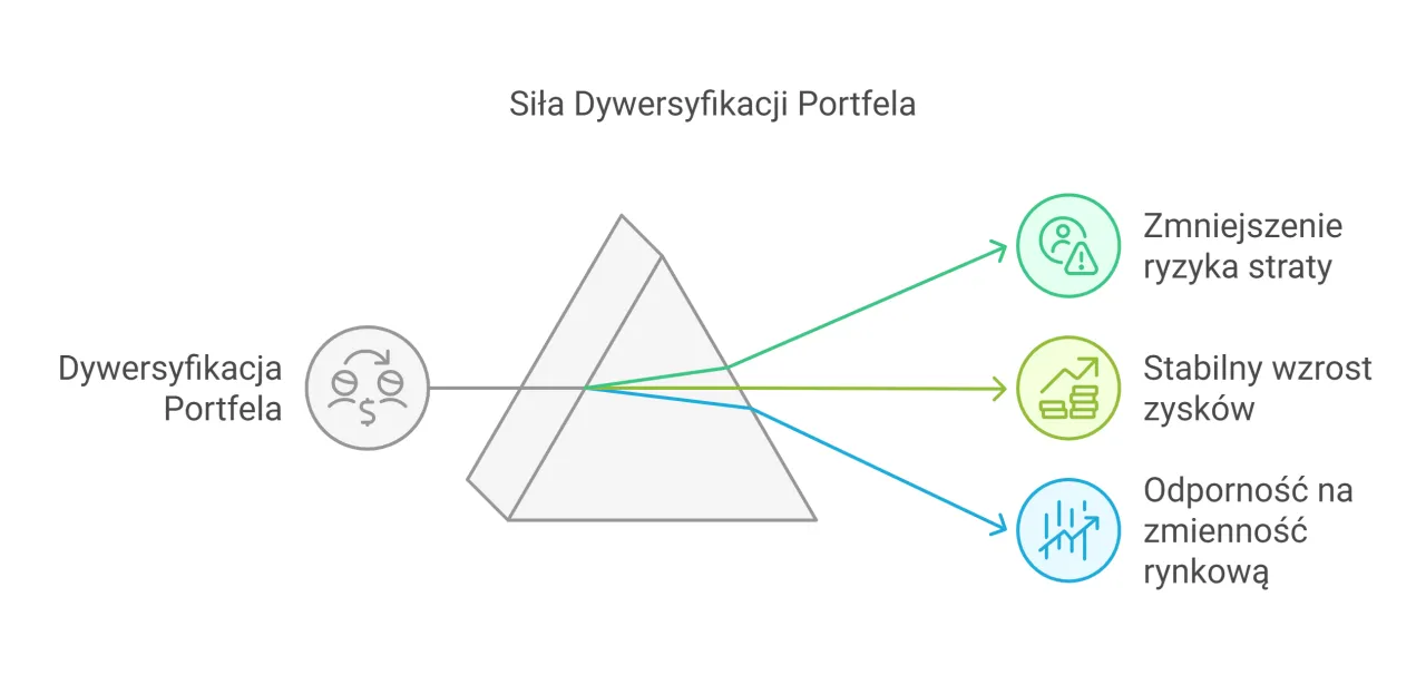Dywersyfikacja portfela inwestycyjnego - infografika