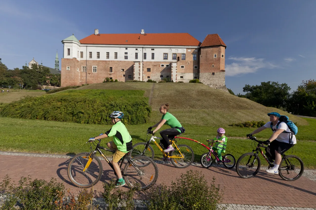 Sandomierz rowerem panorama miasta
