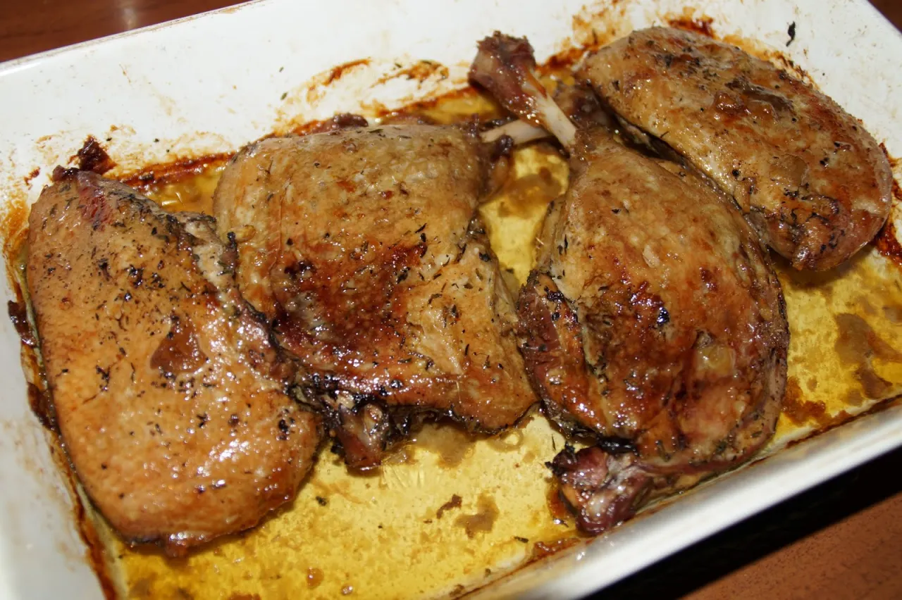 udka z kaczki wolno pieczone