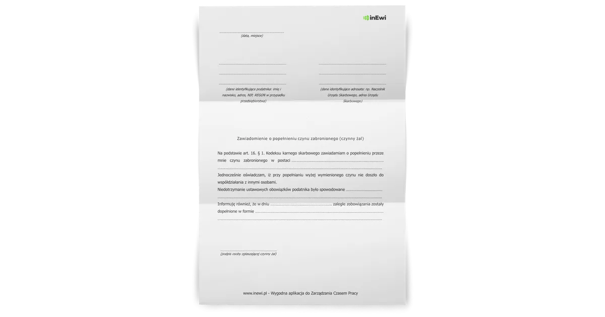 Czynny żal ZUS wzór