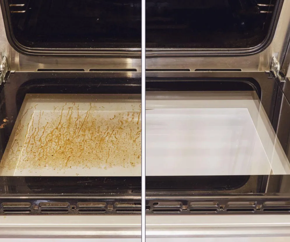 Piekarnik po czyszczeniu, lśniące wnętrze