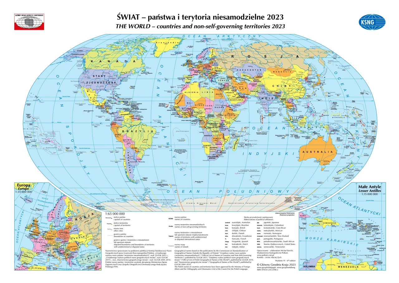 Mapa świata z zaznaczonymi najtańszymi krajami do życia