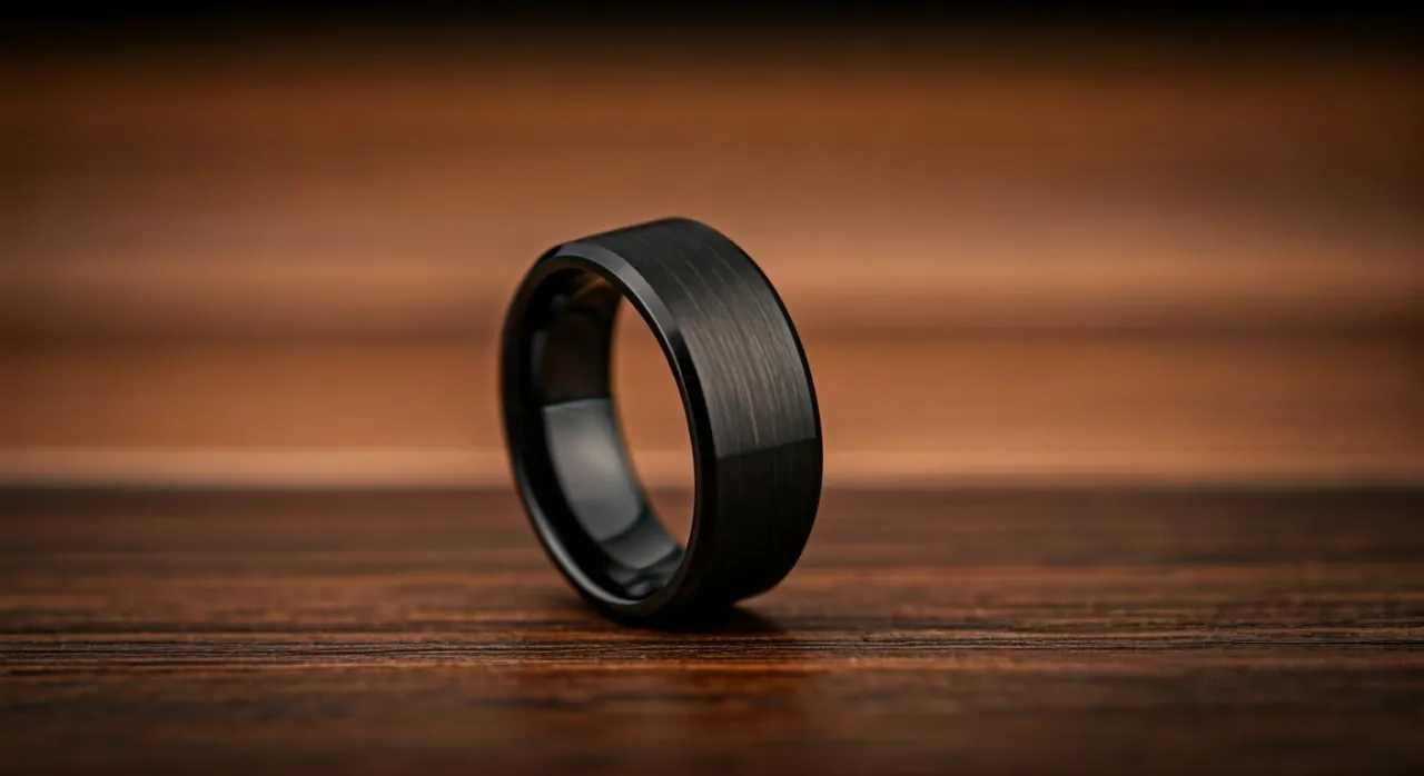 mężczyzna w czarnej obrączce symbolika