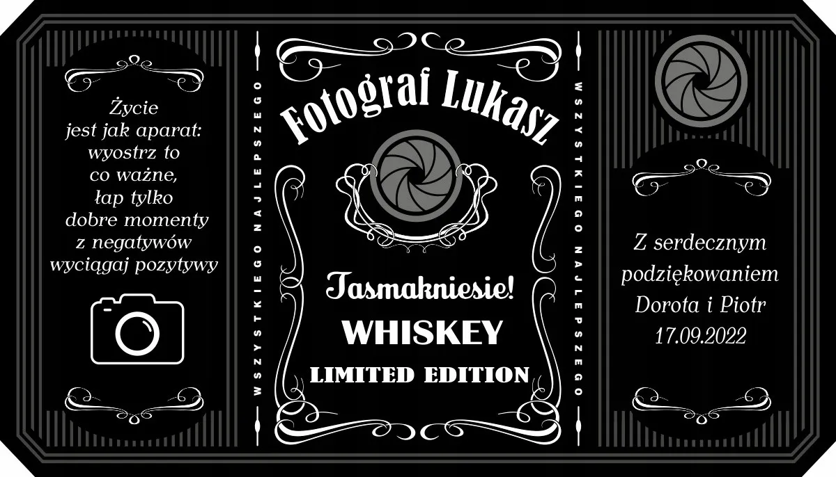 podziękowanie dla fotografa symboliczne