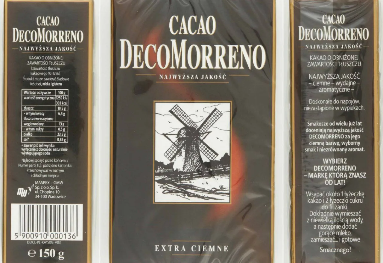 Składniki odżywcze kakao Deco Morreno