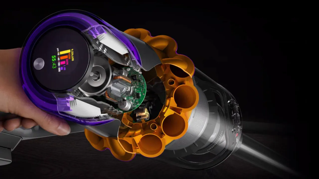 Dyson V15 opr&oacute;żnianie pojemnika na kurz