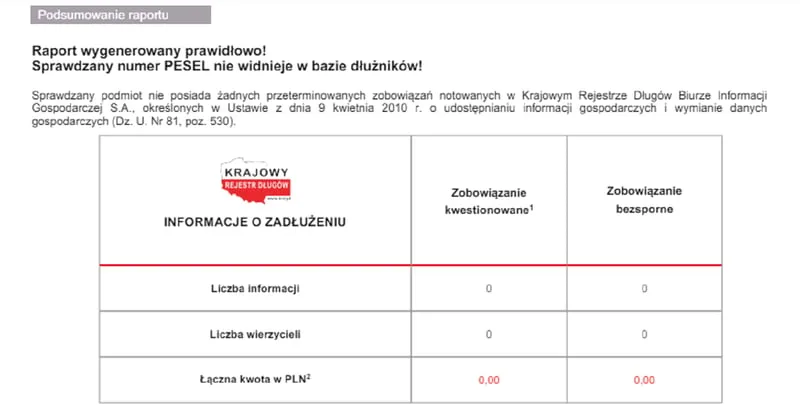 Cennik KRD dla firm i os&oacute;b fizycznych