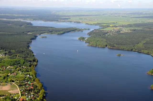 Zalew Sulejowski widok z lotu ptaka