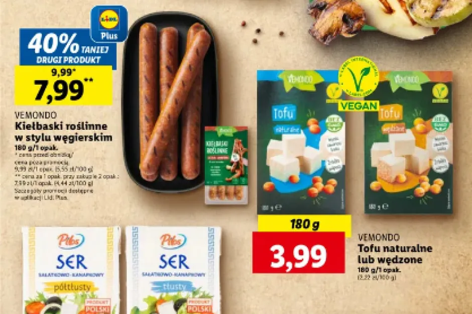 Wegańskie produkty na grilla Lidl