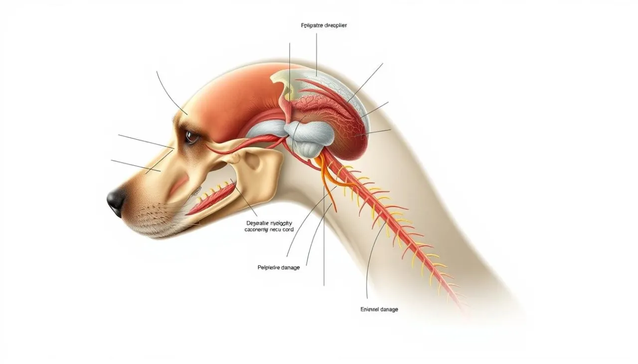 Pies z objawami neurologicznymi