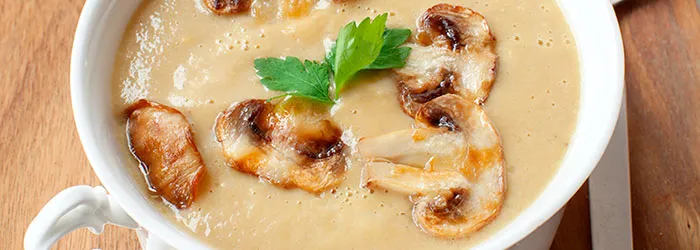 zupa pieczarkowa tradycyjna i krem