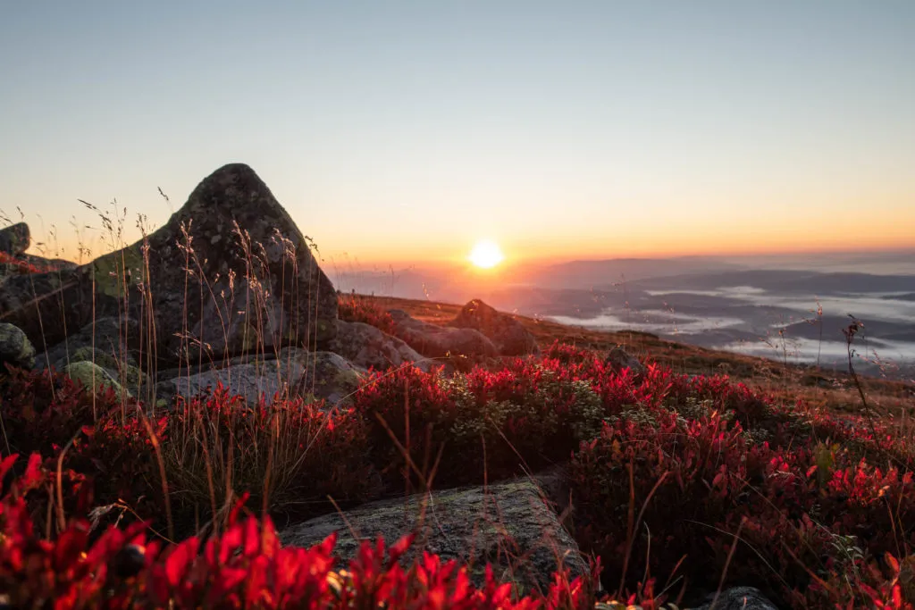 wschód słońca babia góra szlak czerwony