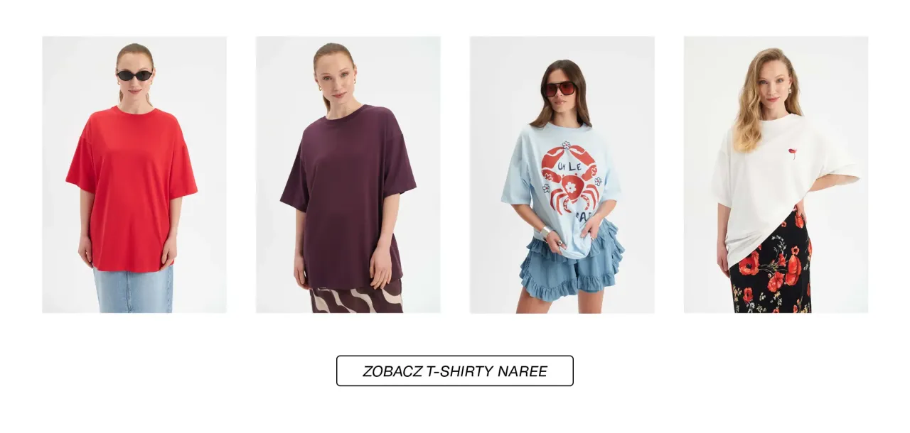 Stylizacje z T-shirtem oversize na wierzchu