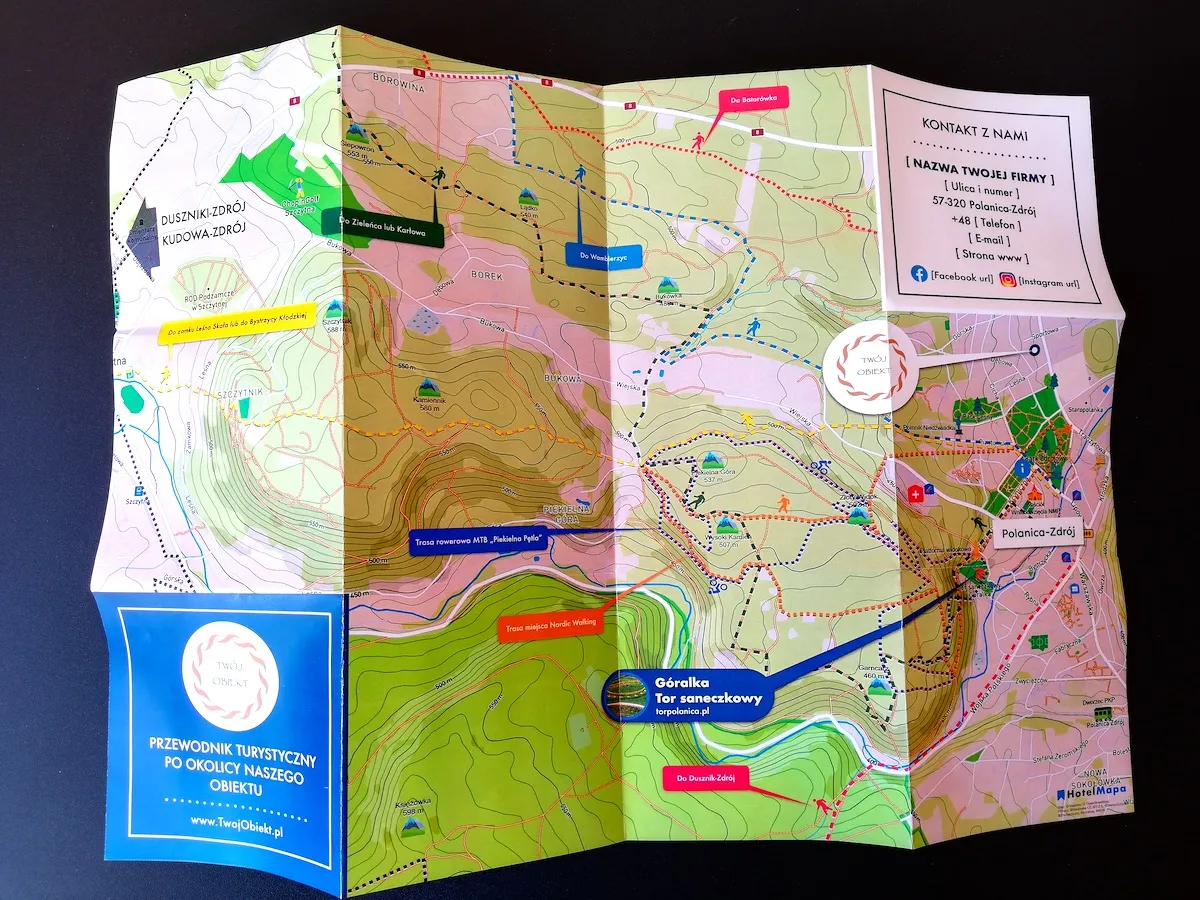 Mapa stoku G&oacute;ralka Polanica-Zdr&oacute;j i okolicy