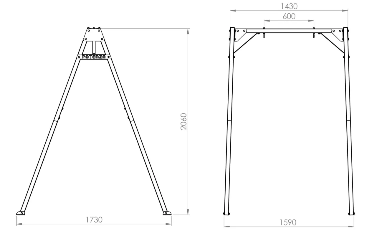 huśtawka r&oacute;wnoważna schemat wymiary