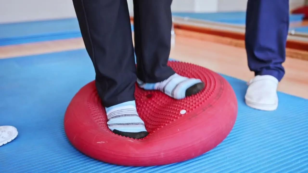 ćwiczenia na poduszce sensomotorycznej