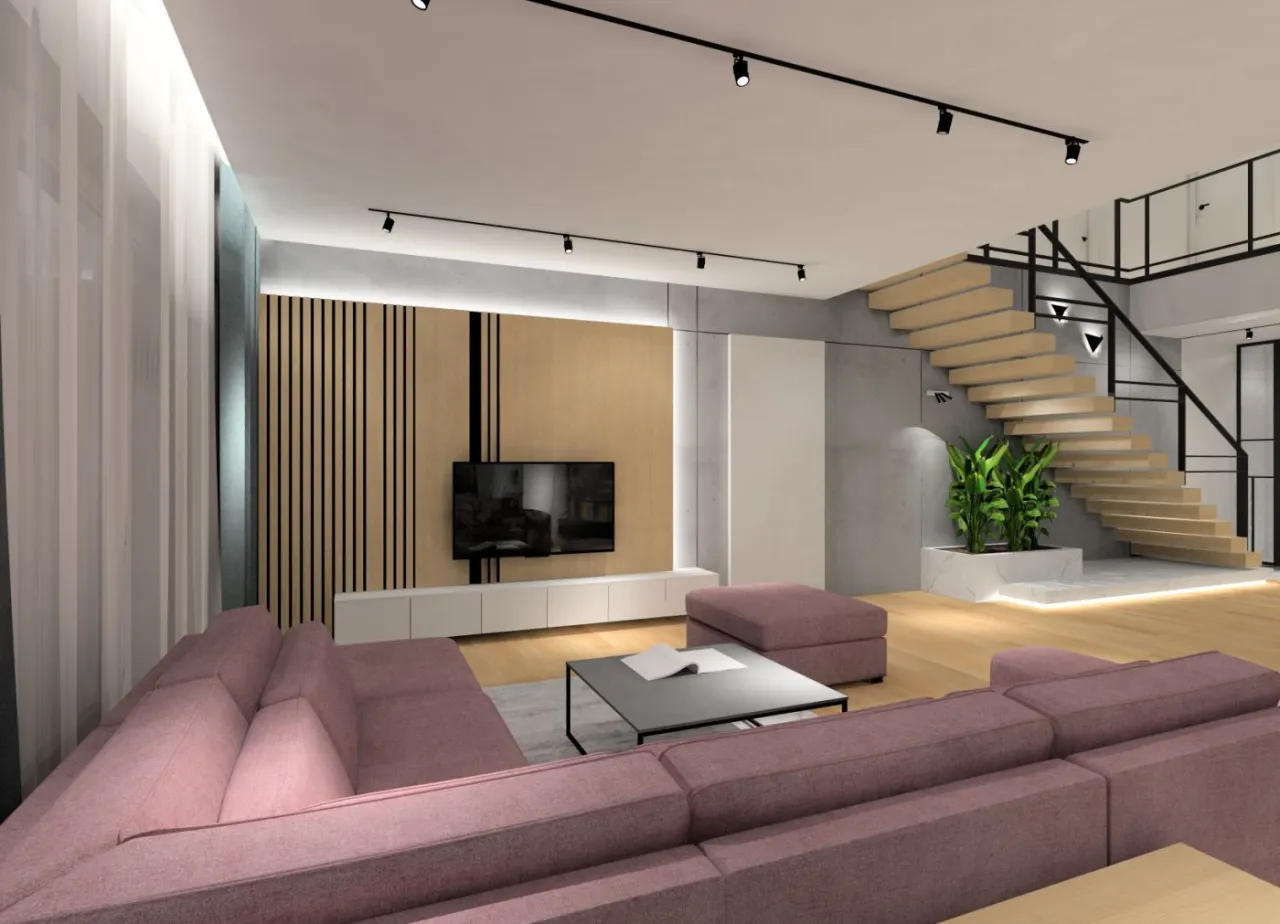 przykłady oświetlenia w nowoczesnym salonie