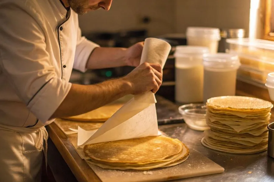 jak mrozić naleśniki przekładane papierem