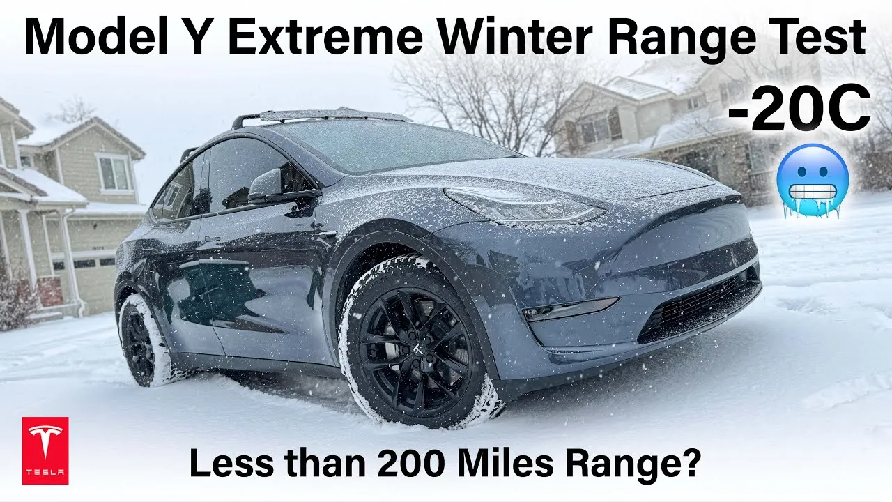 Tesla winter range test