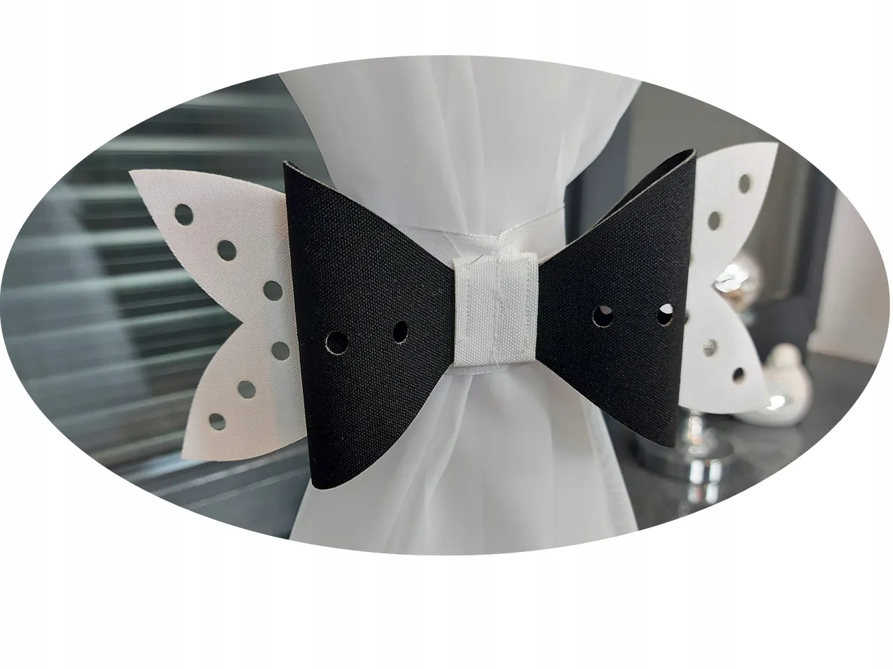 różne style kokard do zasłon