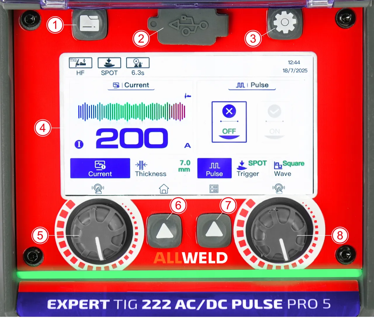panel sterowania spawarki inwertorowej