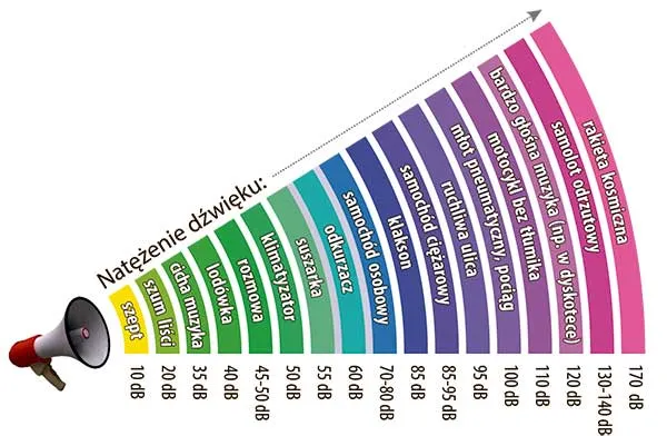 skala decybeli por&oacute;wnanie dźwięk&oacute;w codziennych