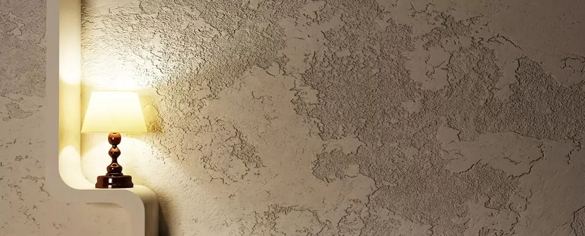 Przykłady tynków dekoracyjnych: beton, trawertyn, stiuk