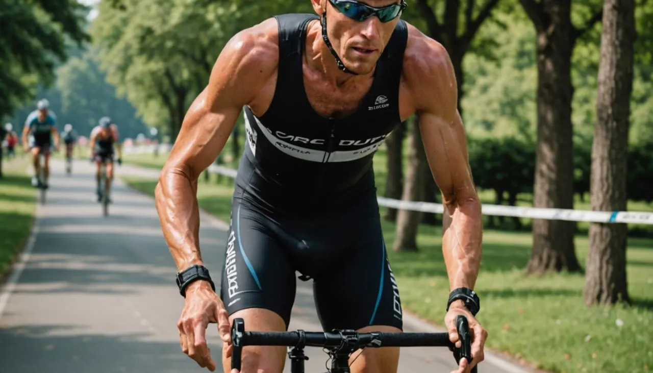 triathlonista początkujący pływanie rower bieg