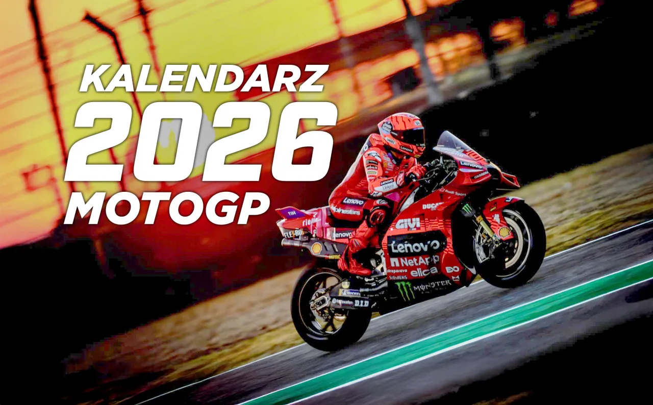 Kalendarz z zaznaczonymi datami giełd motocyklowych