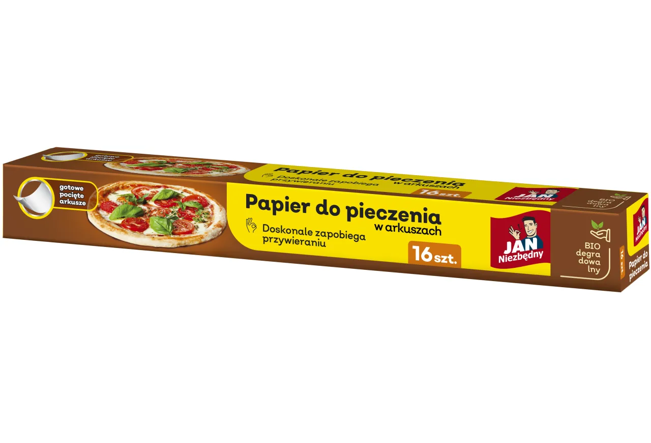 Papier do pieczenia, błyszcząca i matowa strona