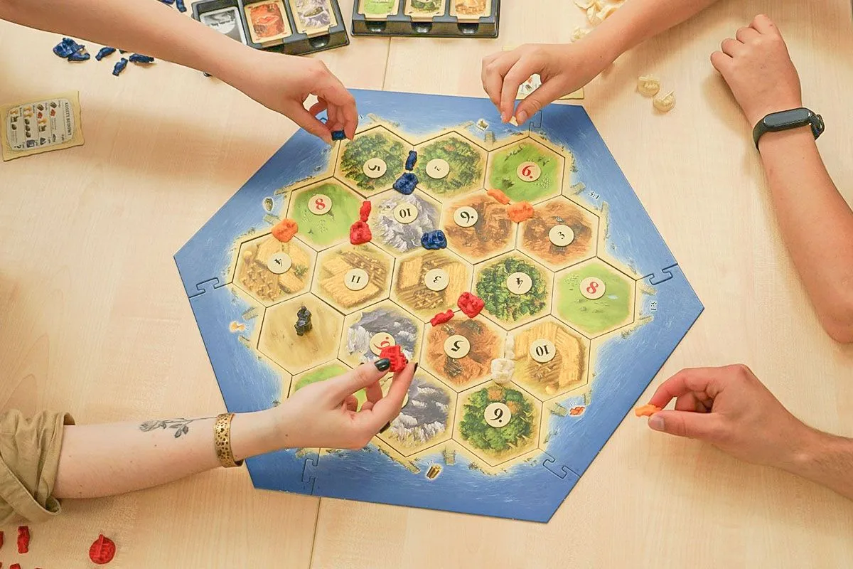 Osadnicy z Catanu plansza gra 90s