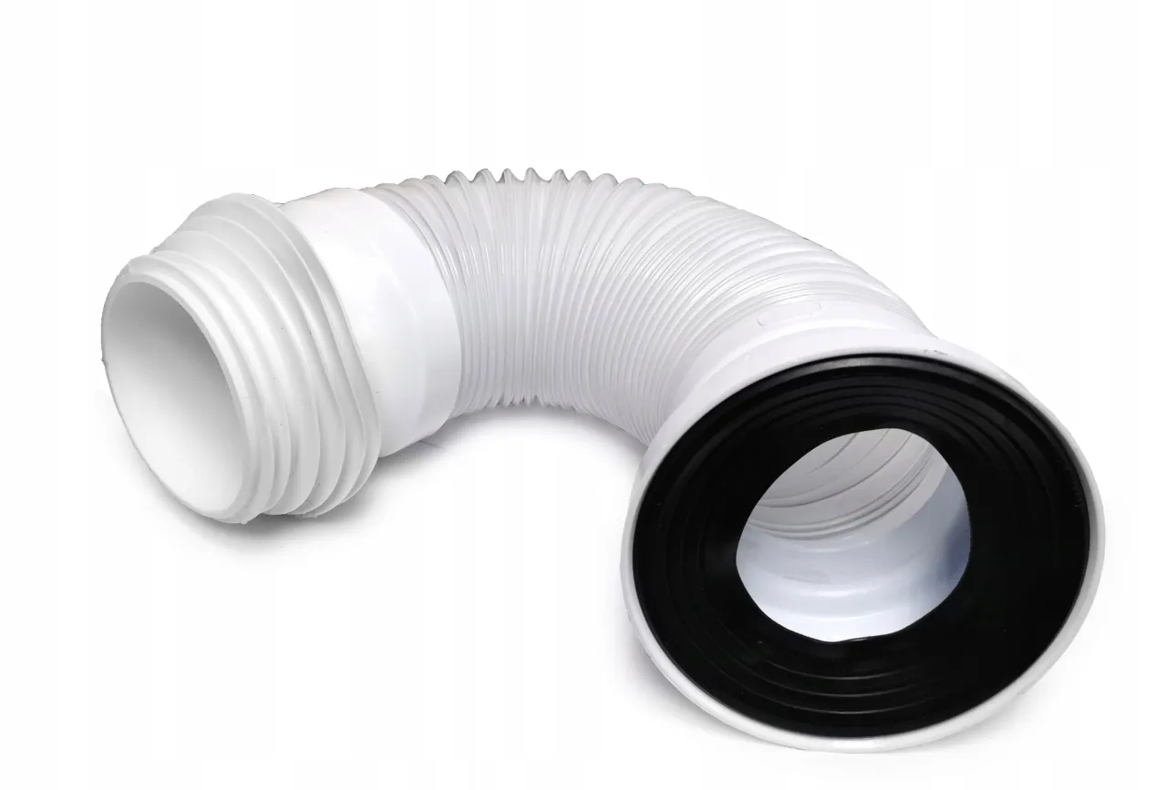 Elastyczna rura do WC z uszczelką, idealna do problem&oacute;w jak uszczelnić rurę odpływową WC.