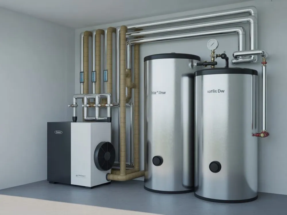r&oacute;żne typy bojler&oacute;w do wody, bojler elektryczny, bojler z wężownicą, pompa ciepła CWU